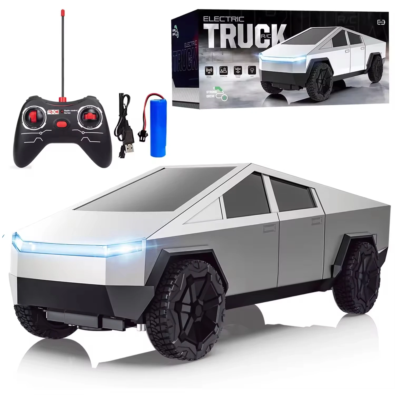 Drone Lidi Rc - 1:24 RC サイバートラック ピックアップ 4WD オフロード