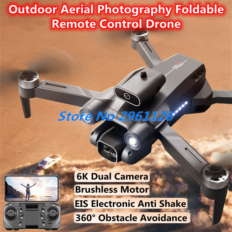 Drone Rc S1S - 折りたたみ式リモートコントロールドローン,ブラシレス,eis,防振,オプティカルフロー,回避回避回避,rc,おもちゃのギフト,屋外,空中