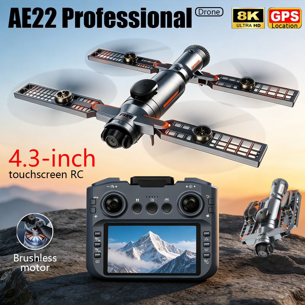 Drone Rc Harness - アップグレード版AE22 PRO MAX折りたたみ式ドローン 8Kデュアルカメラ FPVクアッドコプター GPS障害物回避