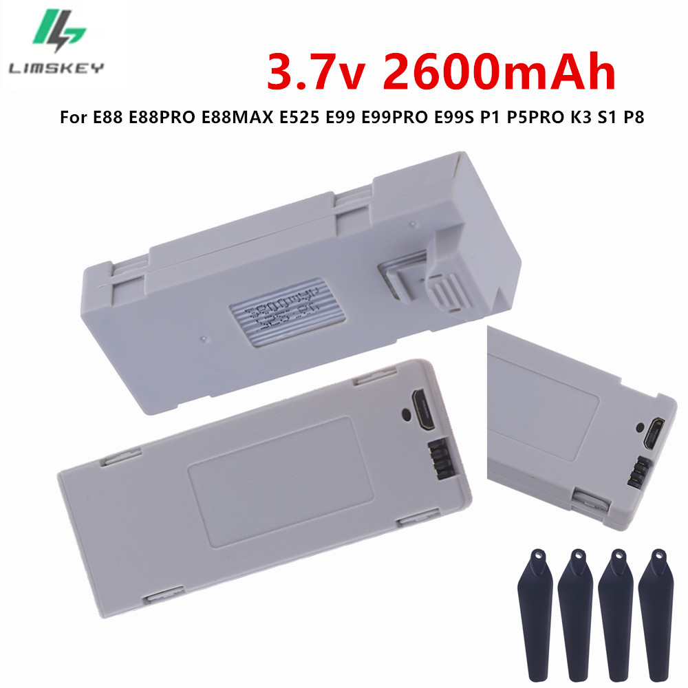 Drone Rc S1S - オリジナルE88ドローンバッテリー S1s RCクアッドコプターFPVスペアパーツ 3.7v 2600mAHバッテリー E88