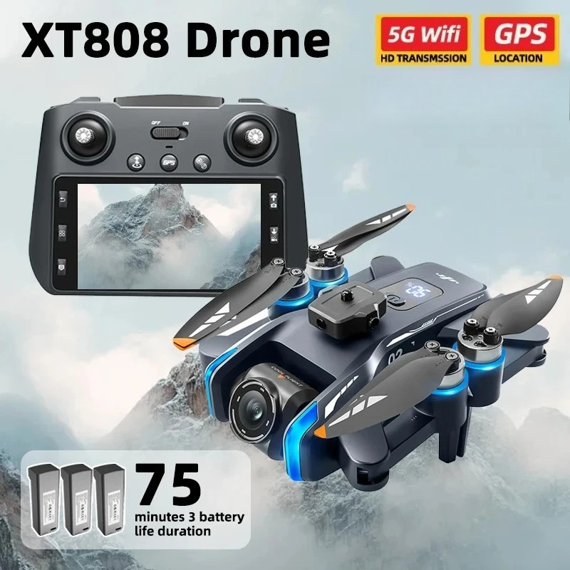 Drone E88Pro Rc 4K - オリジナルXT808 Pro MAXドローン 4Kプロフェッショナル 8K HDデュアルライトフローカメラ