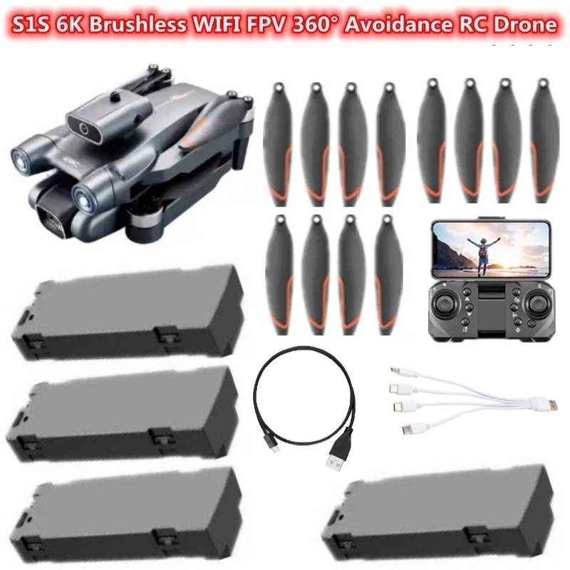 Drone Rc S1S - S1S 6K ブラシレス WIFI FPV 360