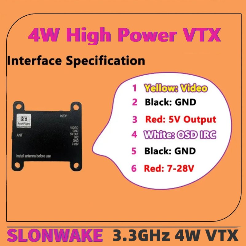 SLONWAKE FPV 3.3G 16CH 4000mW  - Receiver Rc Drone のレビューと価格