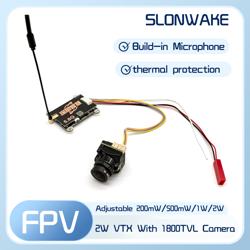 SLONWAKE 5.8G 56CH 2W 送信機 VTX  - Fpv Drone Camera のレビューと価格