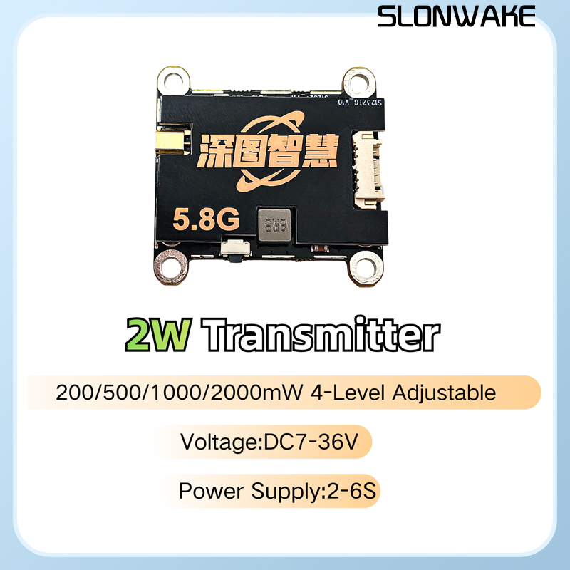 SLONWAKE 5.8G 56CH 2W 送信機 VTX  - Fpv Drone Camera のレビューと価格