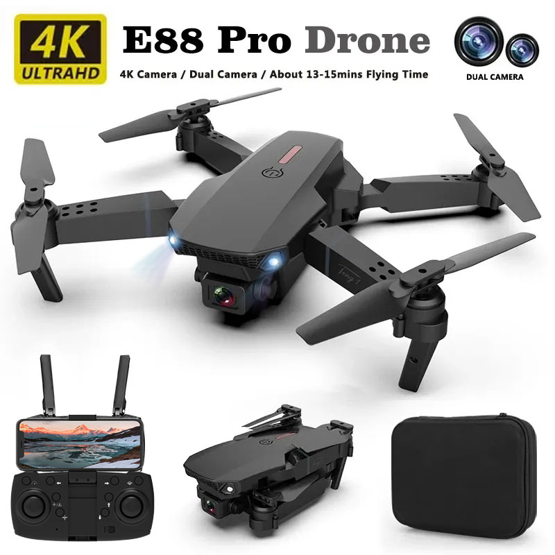 E88pro ドローンプロフェッショナル Dron オプティ - Drone E88Pro Rc 4K のレビューと価格