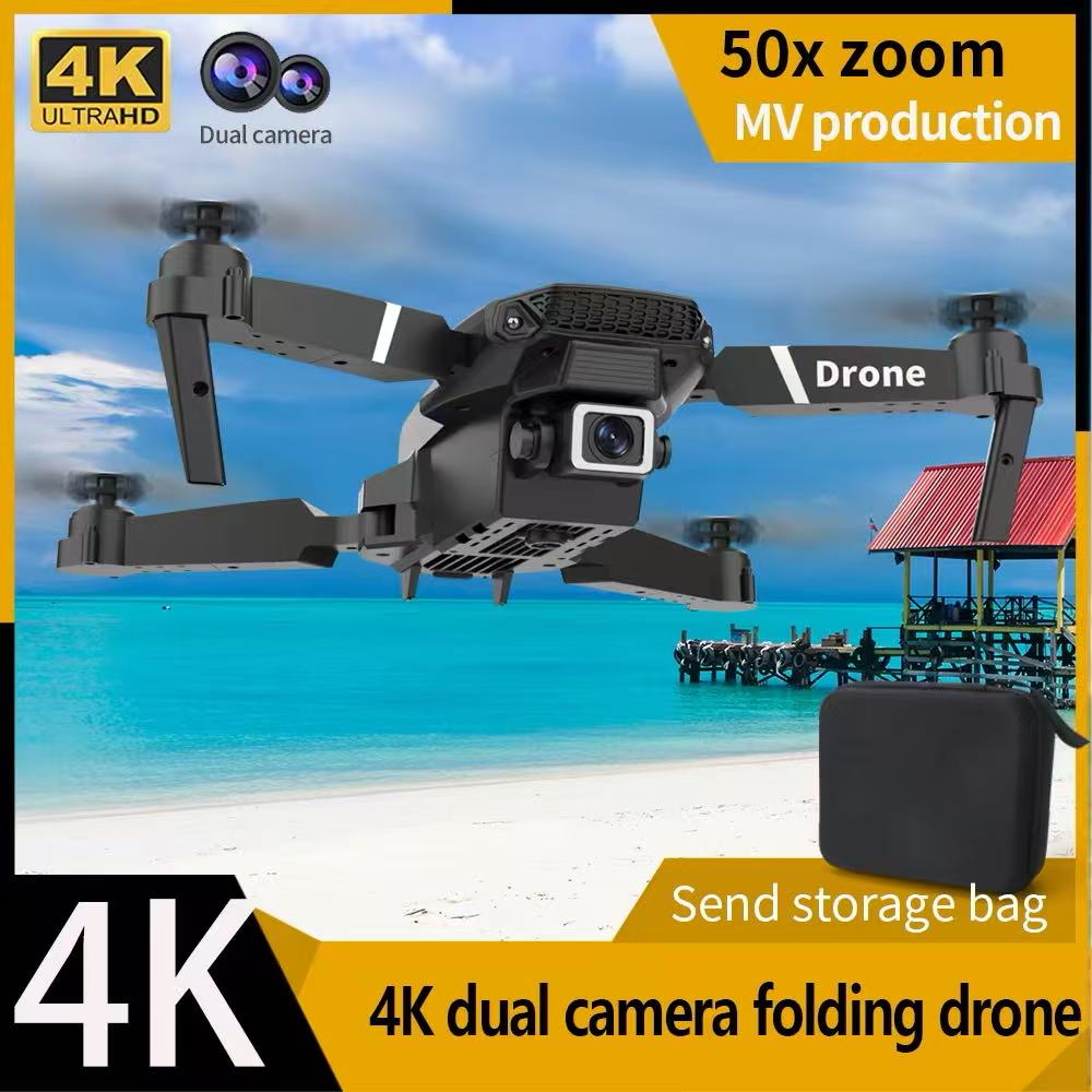 プロフェッショナルドローン E88 4k 広角 HD カメラ - Drone E88Pro Rc 4K のレビューと価格