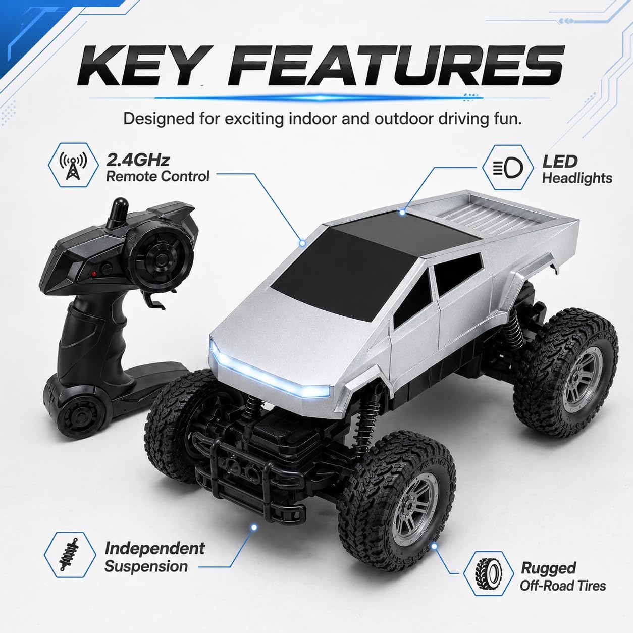 1:18 RCカー リモートコントロールトラック 子供向け、 - Drone Lidi Rc のレビューと価格