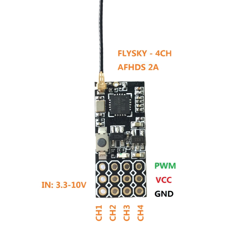 Flysky FS2A ミニレシーバー 4CH AFHDS  - Drone Rc Battery のレビューと価格
