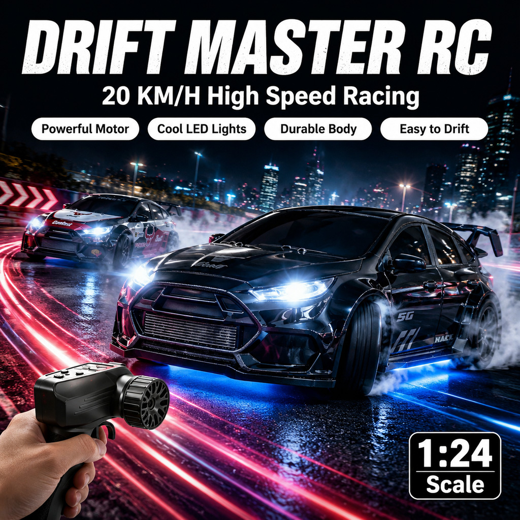 4WD RCドリフトカー 1:24スケール 2.4Gリモコン - Drone Lidi Rc のレビューと価格