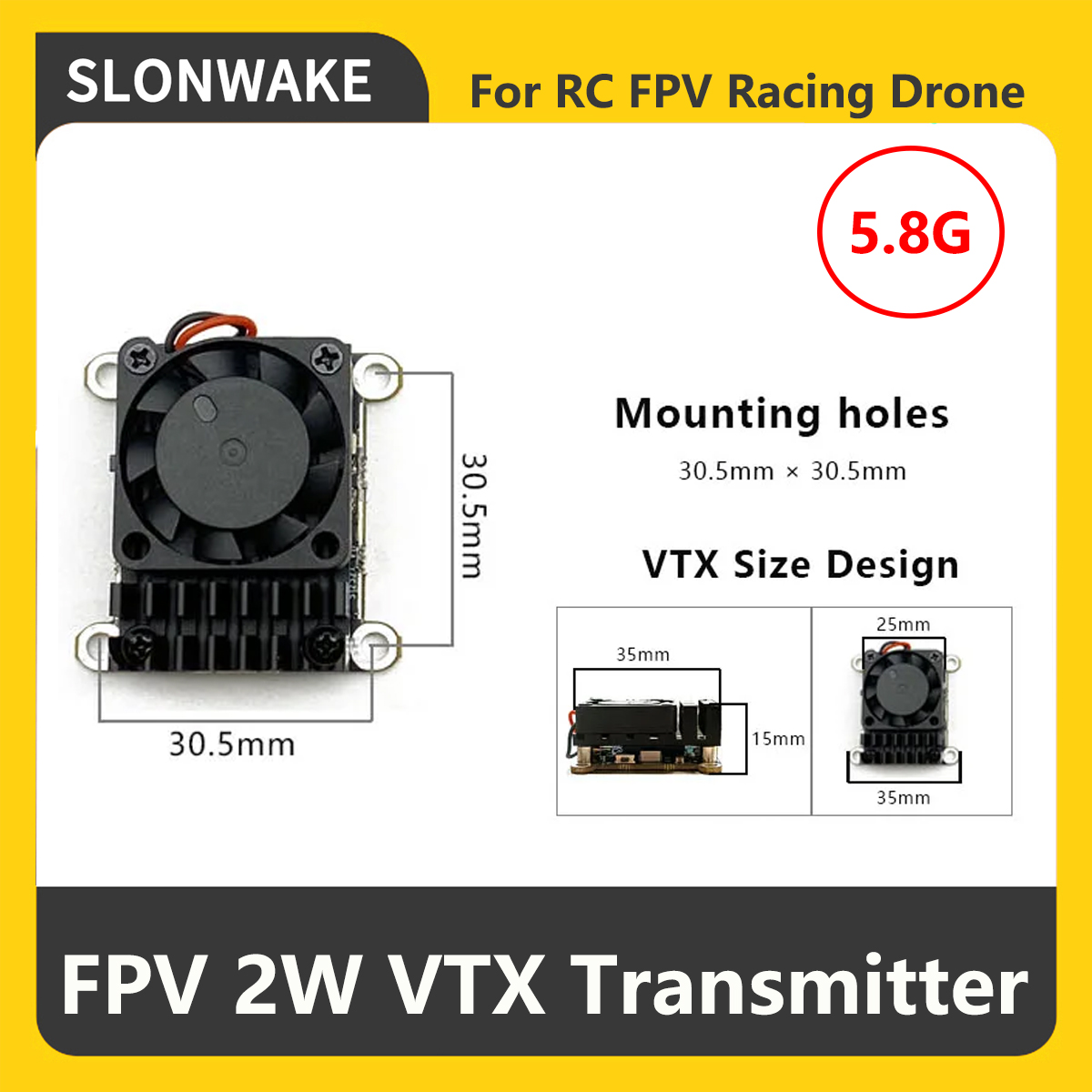 SLONWAKE 5.8G 2000mW FPV VTX ト - Fpv Drone Camera のレビューと価格