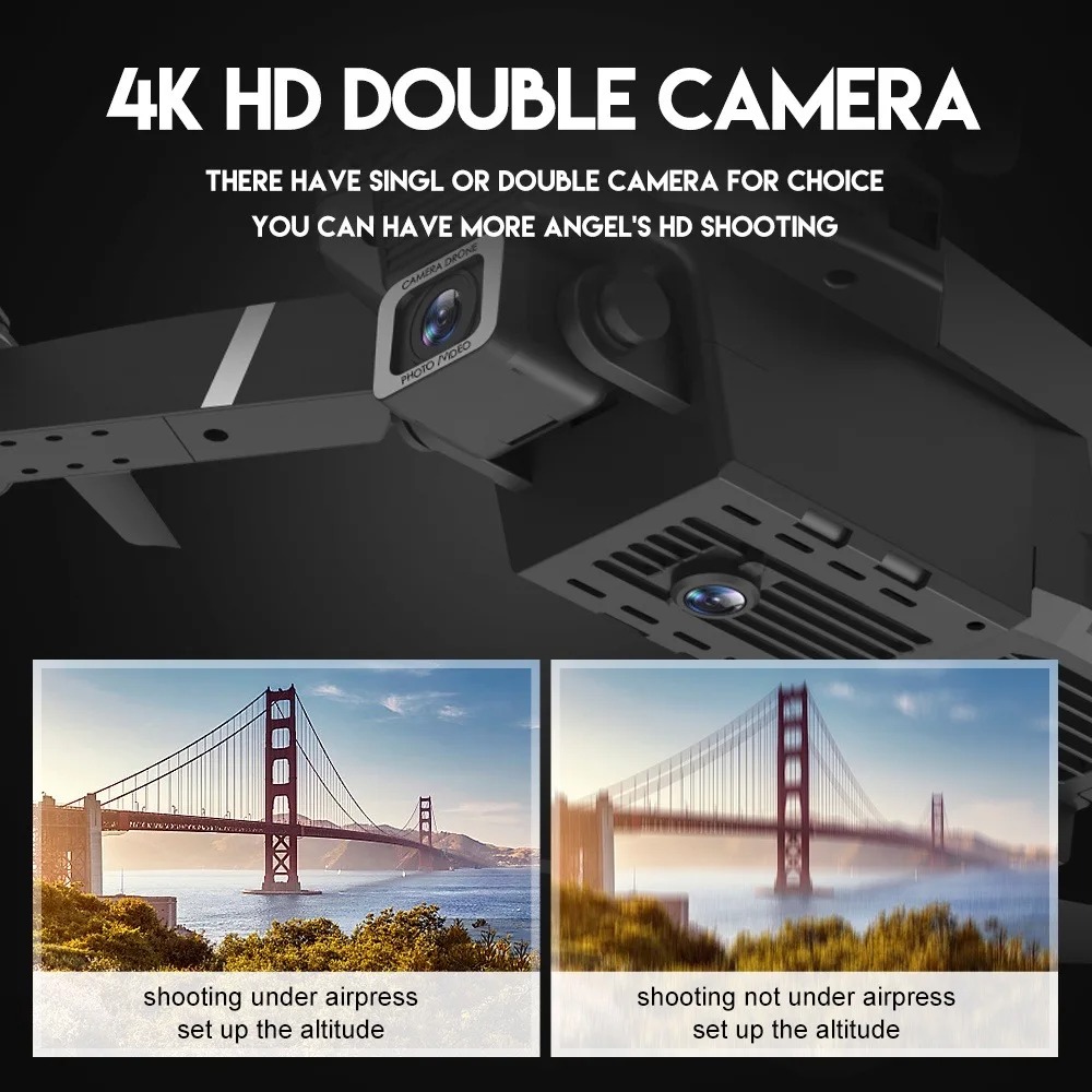 RCドローン 新型E88Pro 4Kプロフェッショナル 2つ - Drone E88Pro Rc 4K のレビューと価格