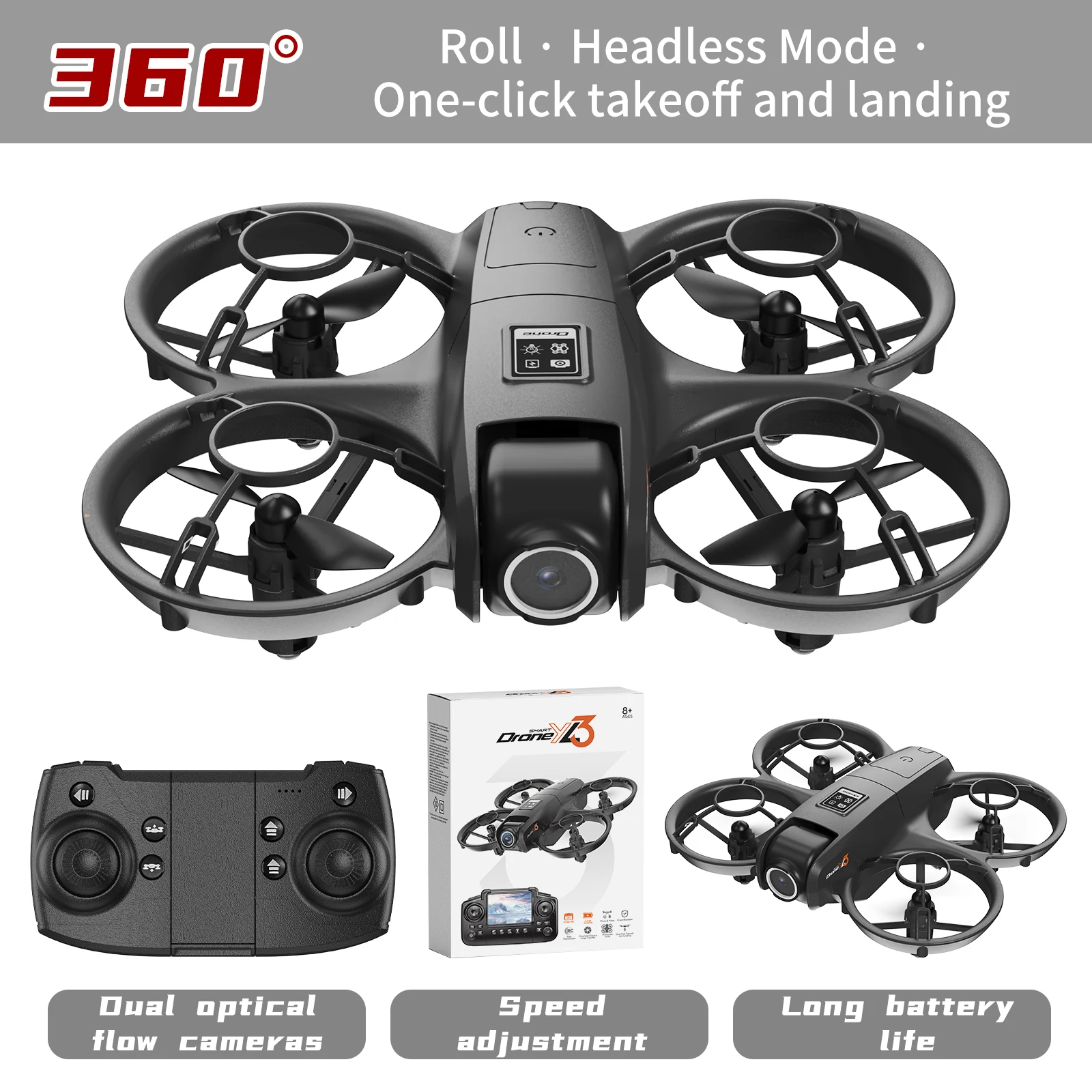 新型YL3 RCドローン 8K 1080P広角デュアルHDカ - Drone E88Pro Rc 4K のレビューと価格
