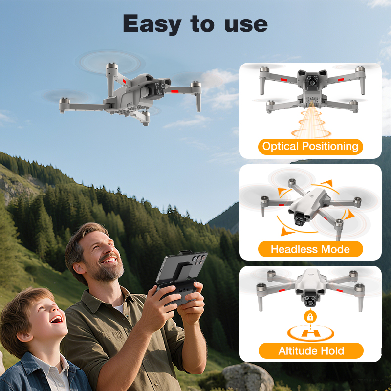 新型ホットL017プロドローン ブラシレス 3Dロール 36 - Drone Rc Harness のレビューと価格